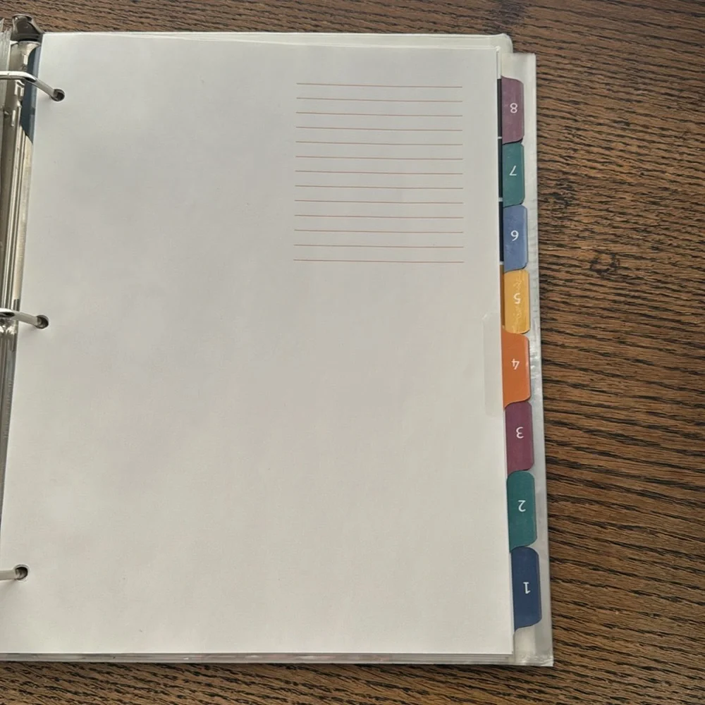 Used Binder with Dividers